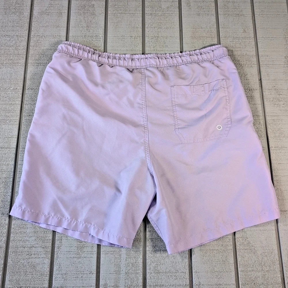 Surf Society Shorts Mens Size XL Swim Pool Shorts Purple Draw String Lined Daily